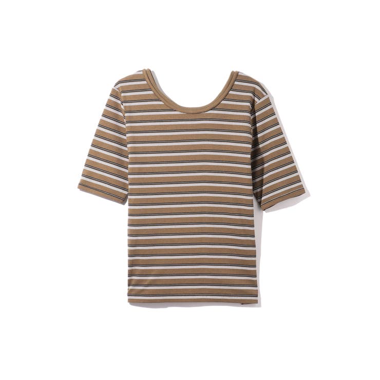 ランダムリブボーダーハーフスリーブカットソー≪手洗い可能≫ | ketty | 詳細画像14 