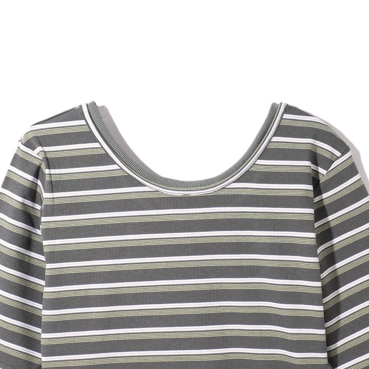ランダムリブボーダーハーフスリーブカットソー≪手洗い可能≫ | ketty | 詳細画像18 