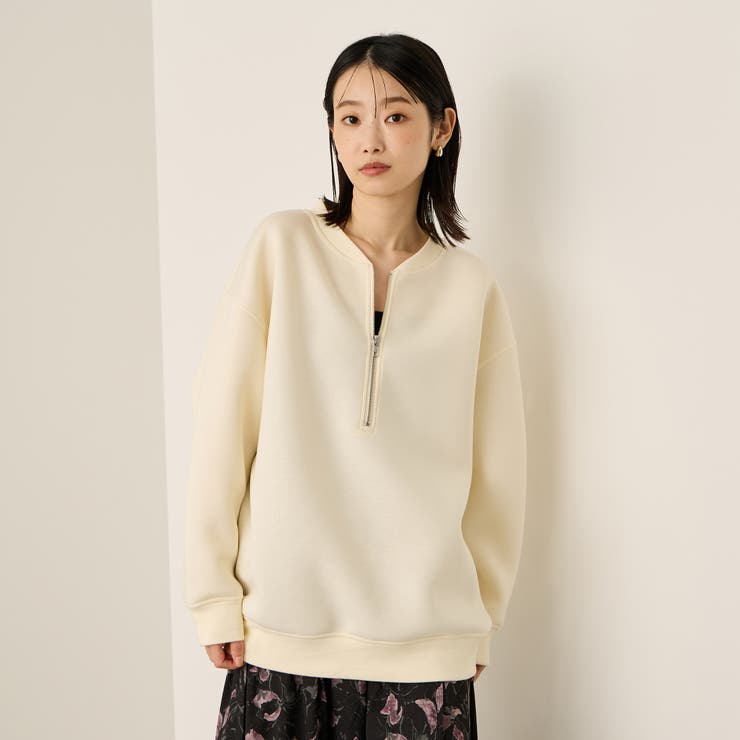 ソフトダンボールハーフZIPプルオーバー≪手洗い可能≫ | ketty | 詳細画像2 
