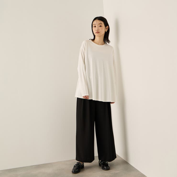 ナシジストレッチ2タックワイドパンツ≪手洗い可能≫ | ketty | 詳細画像4 