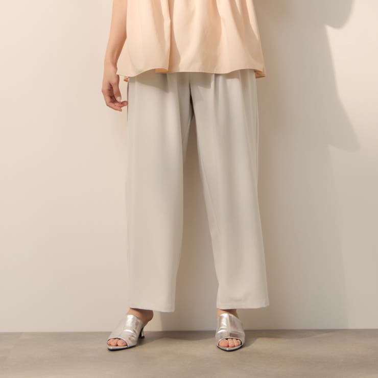 ベージュ | 2WAYメランジツイルタックワイドパンツ | ketty