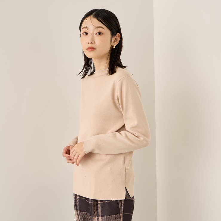 ベージュ | ハイネック総針ニットプルオーバー≪洗濯機で洗える≫ | ketty