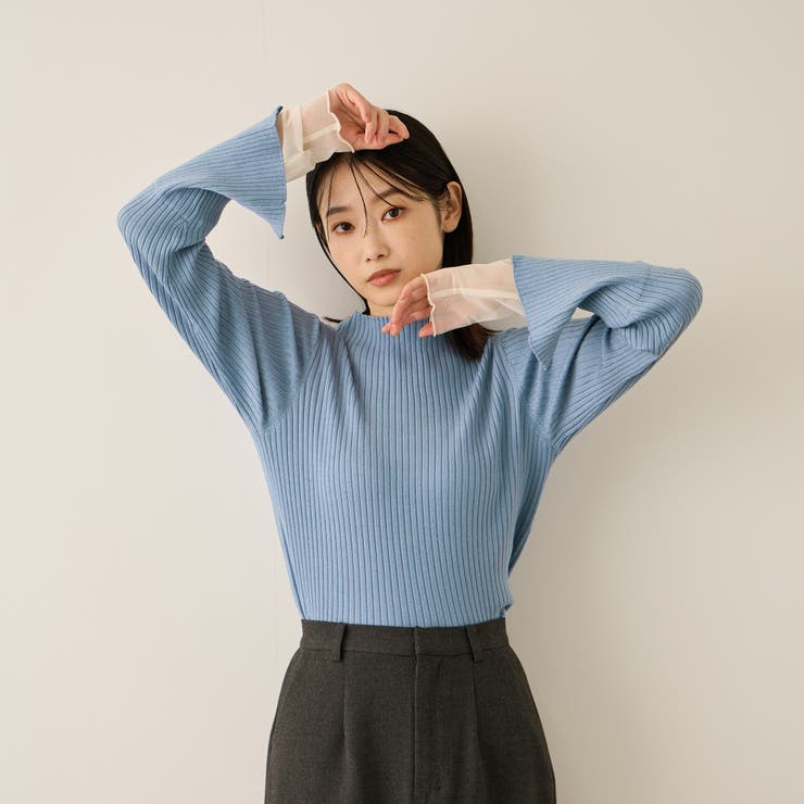 シアーカフレイヤードフウニットプルオーバー≪手洗い可能≫ | ketty | 詳細画像2 