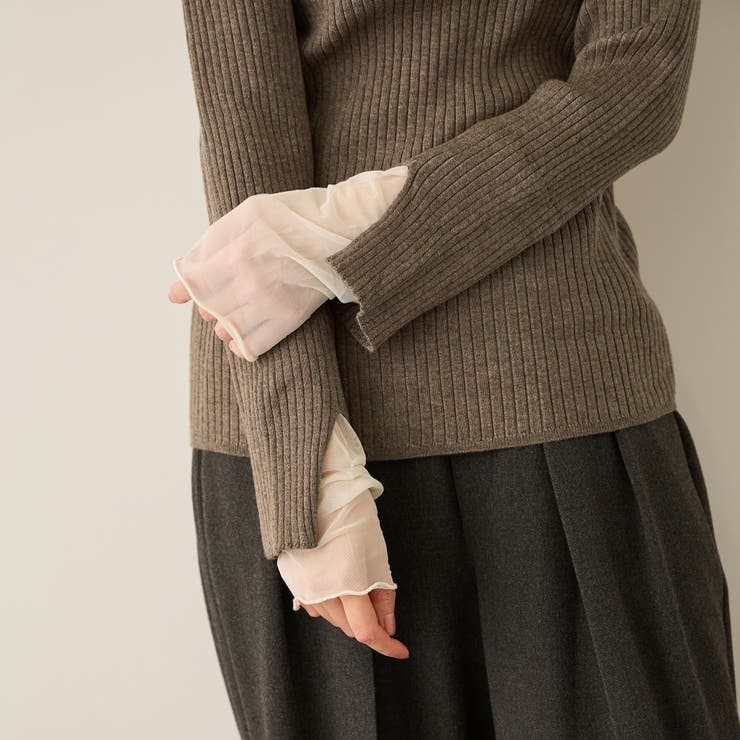 シアーカフレイヤードフウニットプルオーバー≪手洗い可能≫ | ketty | 詳細画像5 