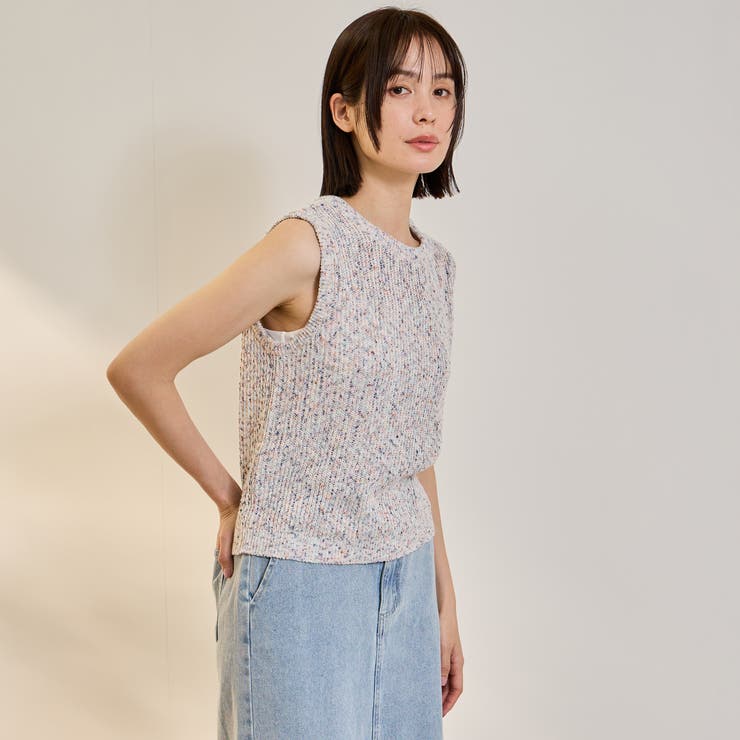 ミックスコイルクロップドニットベスト | ketty | 詳細画像1 
