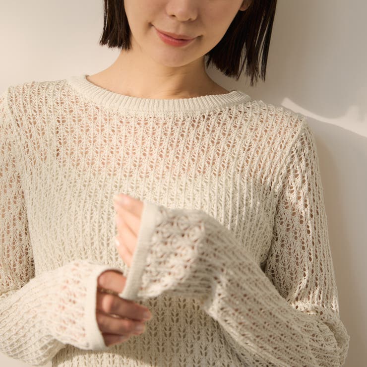 リネンフィールフリルヘムニットプルオーバー | ketty | 詳細画像8 