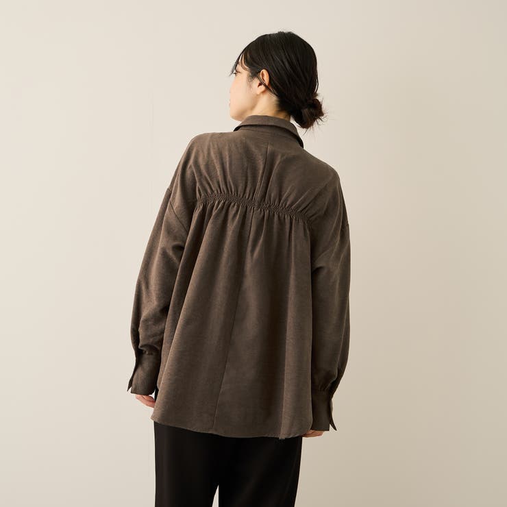 サテンピーチバックギャザーブラウス≪手洗い可能≫ | ketty | 詳細画像4 