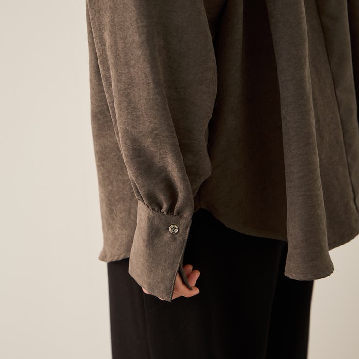 サテンピーチバックギャザーブラウス≪手洗い可能≫ | ketty | 詳細画像7 