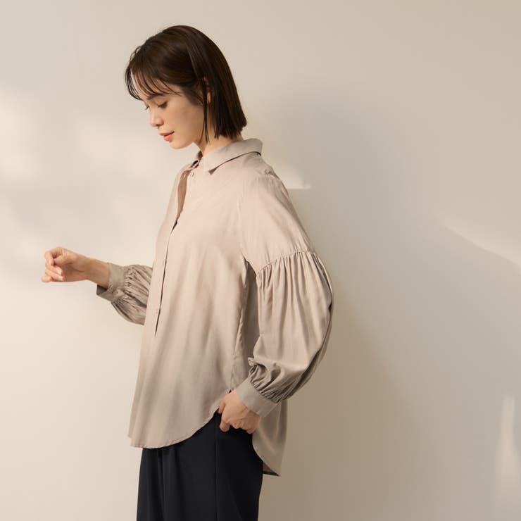 TRローンバックヨークギャザーコクーンブラウス | ketty | 詳細画像3 