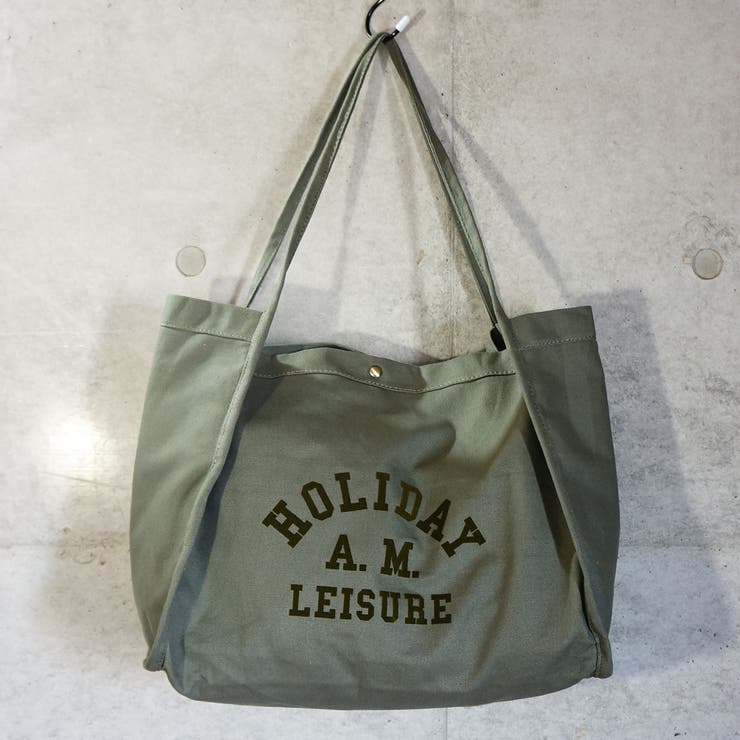 KHAKI | フロッキープリント トートバッグ ボックス型 | KEYS 