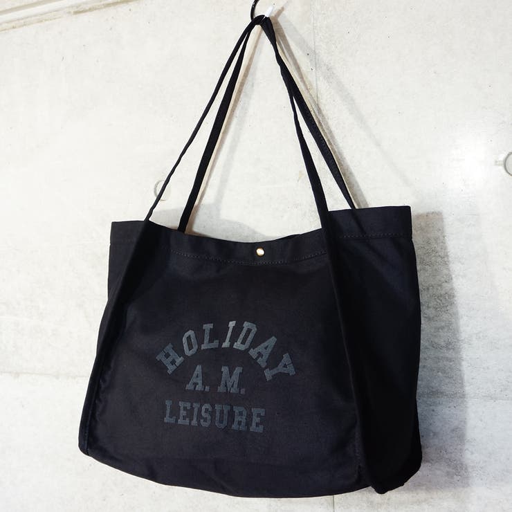 BLACK | フロッキープリント トートバッグ ボックス型 | KEYS 