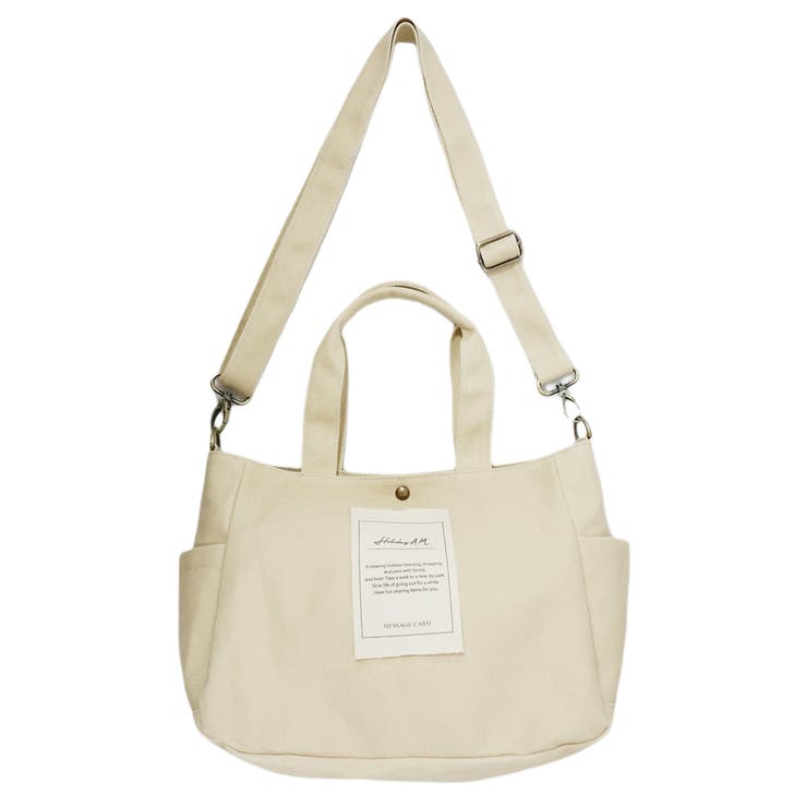 IVORY | バッグ ショルダーバッグ メッセージラベル キャンバスバッグ | KEYS 