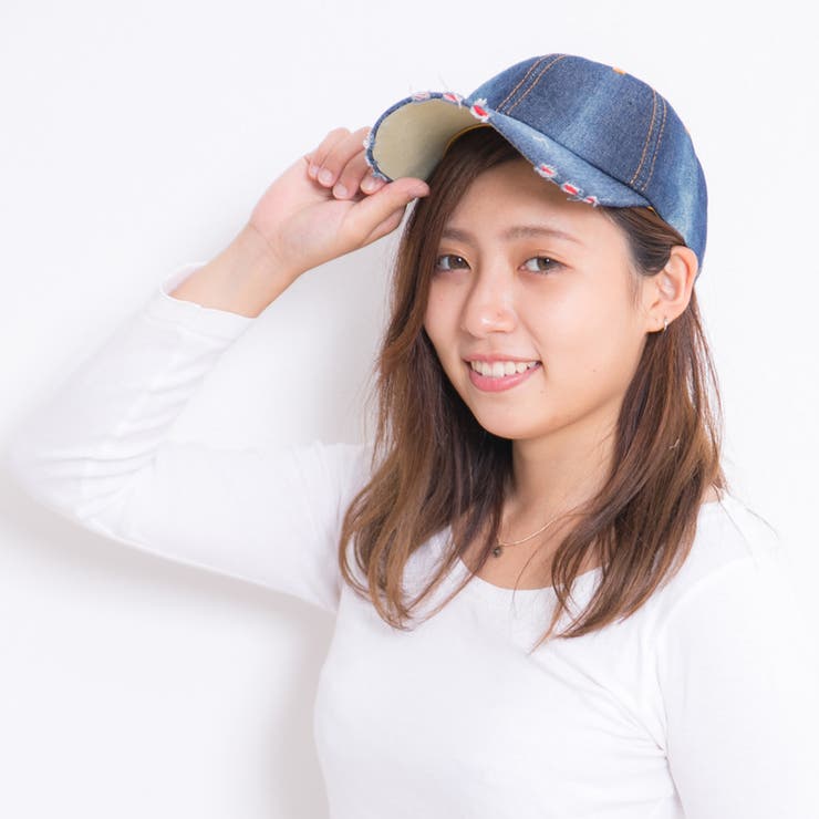 帽子メンズキャップダメージデニムシンプル野球帽レディースウォッシュ加工キーズKe… | KEYS  | 詳細画像3 