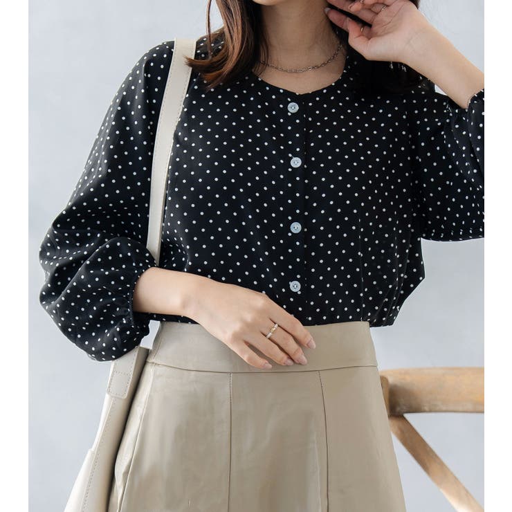 ドット柄ブラウス レディース トップス | SHUSHU | 詳細画像7 