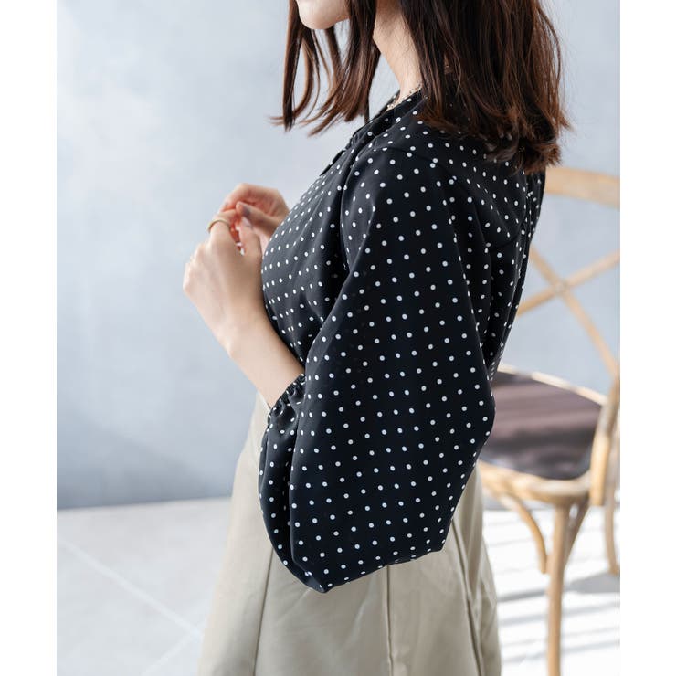 ドット柄ブラウス レディース トップス | SHUSHU | 詳細画像10 