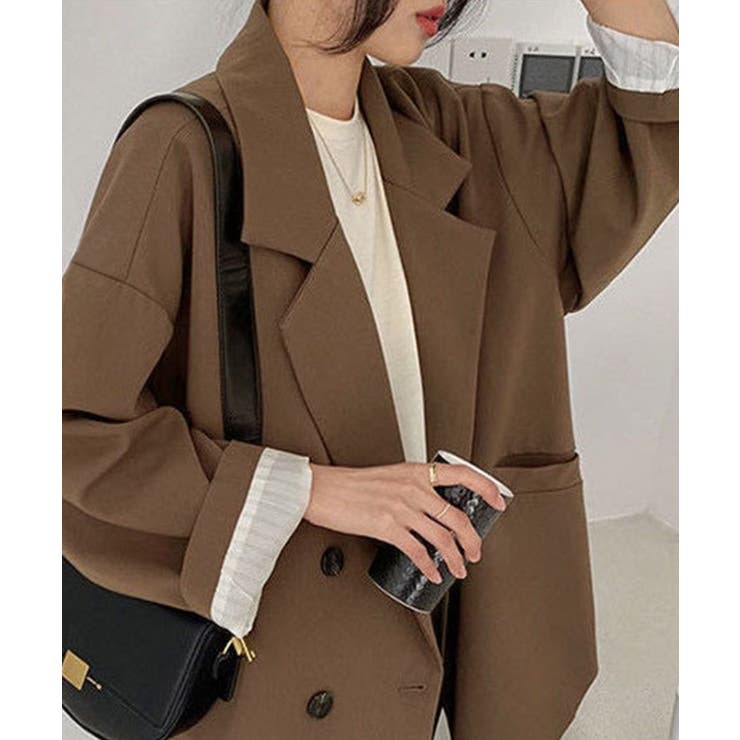 袖裏地 切り替え トレンチ ジャケットコート ジャコット オケージョン | SHUSHU | 詳細画像1 