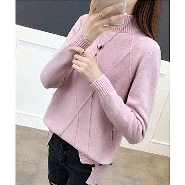 ピンク | プチハイネックニット レディース トップス | SHUSHU