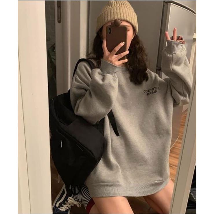 裏起毛スエットトレーナー レディーストップス 秋冬新作 | SHUSHU | 詳細画像1 