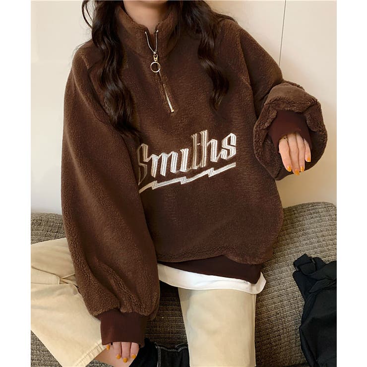 ハーフジップハイネックボアプルオーバー 大人可愛いボア カジュアルボア | SHUSHU | 詳細画像3 