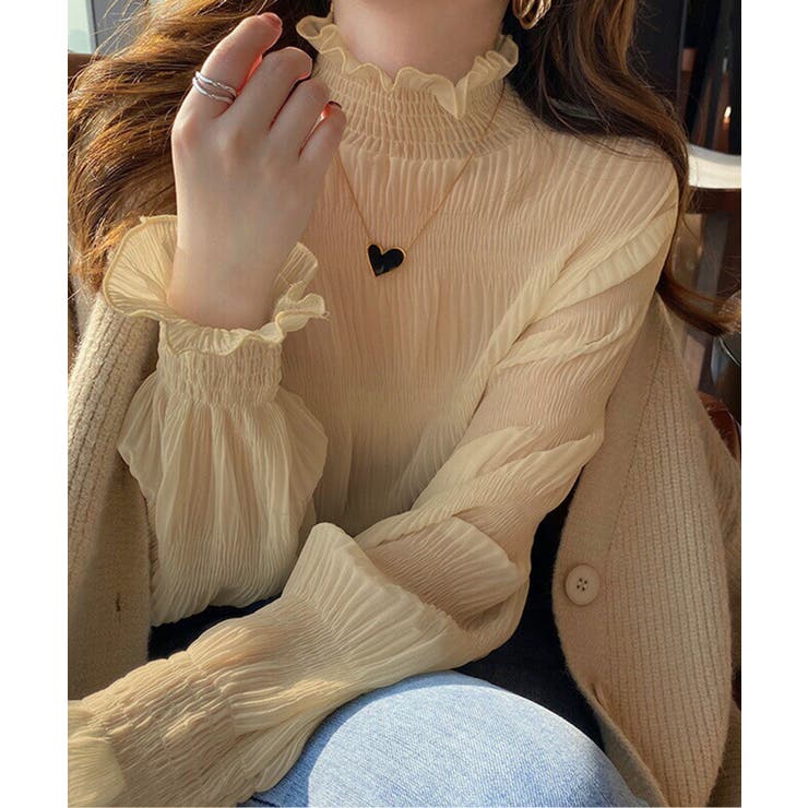 ハイネックシアーブラウス レディース トップス | SHUSHU | 詳細画像1 