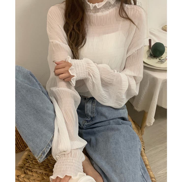 ハイネックシアーブラウス レディース トップス | SHUSHU | 詳細画像6 