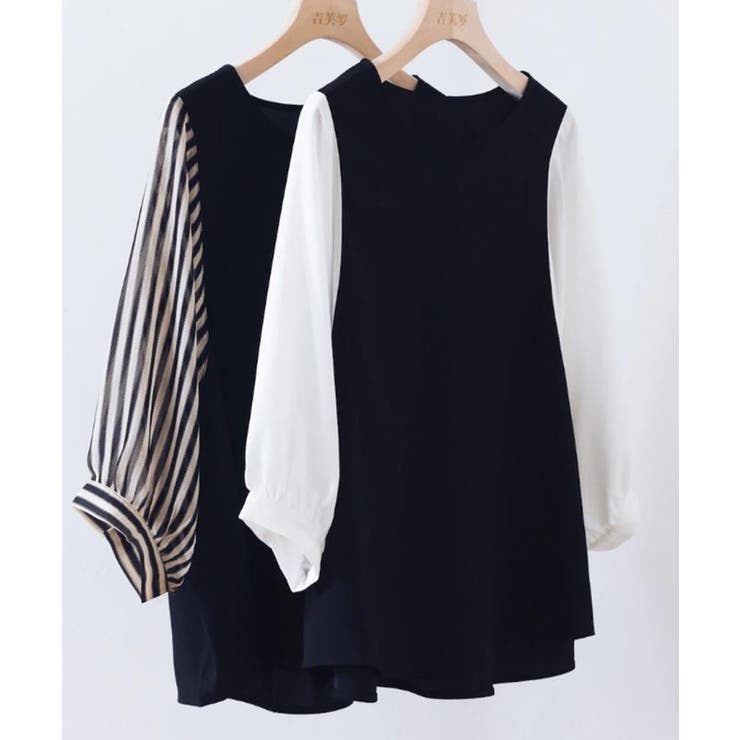 レディース 切替七分丈袖 Tシャツ | SHUSHU | 詳細画像11 