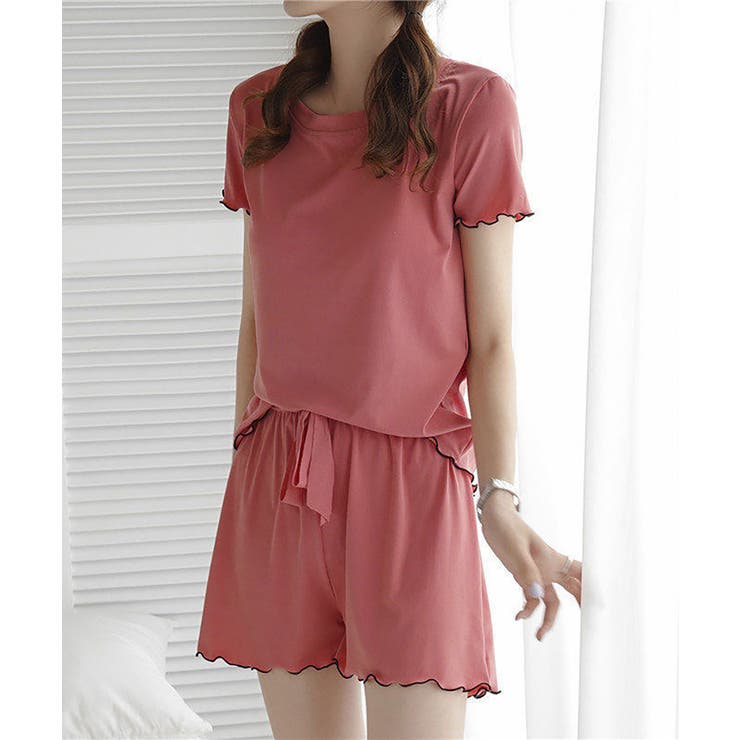 ピンク | 上下セットアップルームウェア レディース トップス | SHUSHU