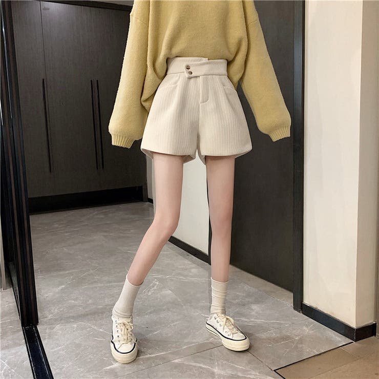 コーデュロイショートパンツ レディース 無地 | SHUSHU | 詳細画像5 
