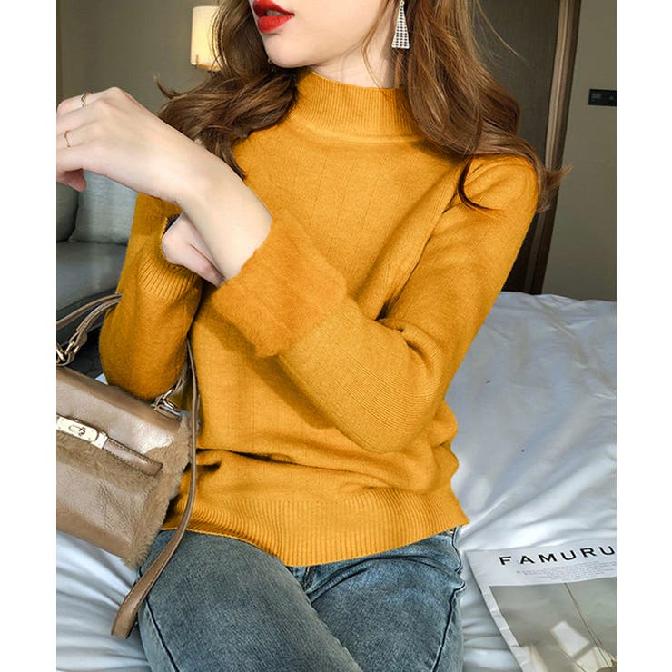 イエロー | 裏シャギーニットトップス レディース トップス | SHUSHU