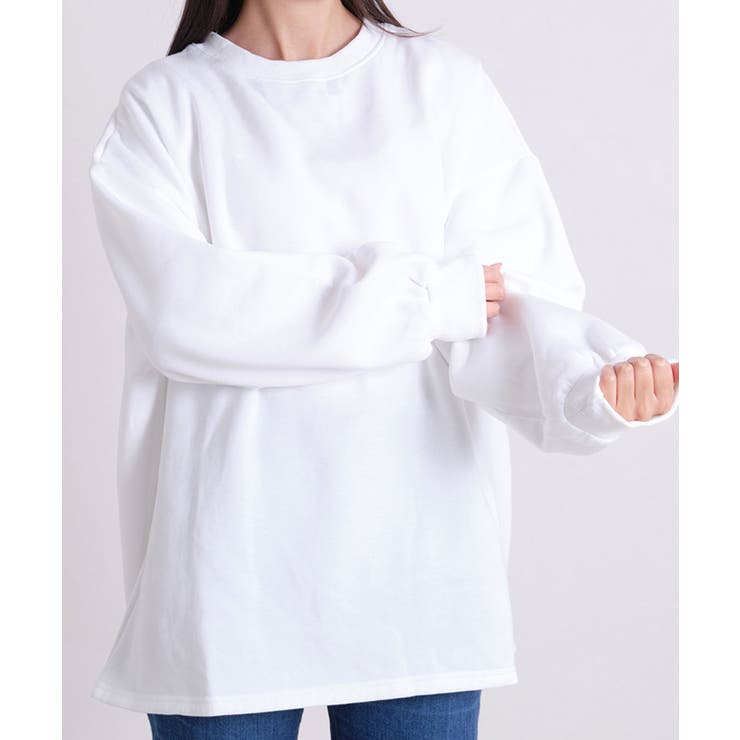 裏起毛ドロップショルダートレーナー レディース トップス | SHUSHU | 詳細画像1 