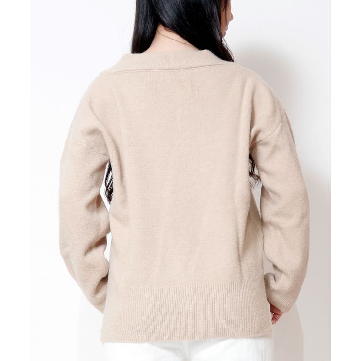 Vネックサイドスリットニット レディース トップス | SHUSHU | 詳細画像10 