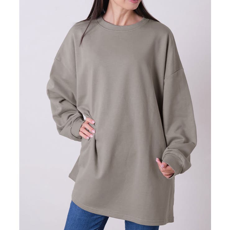 グレージュ | チュニックトレーナー レディース トップス | SHUSHU