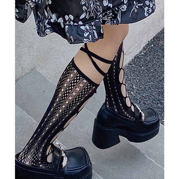 透け編みレースソックス 靴下美脚メッシュ レディース | SHUSHU | 詳細画像6 