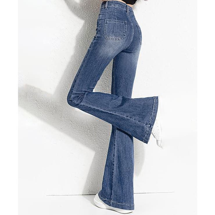 フレアデニムパンツ ハイウエスト 韓国風 | SHUSHU | 詳細画像6 