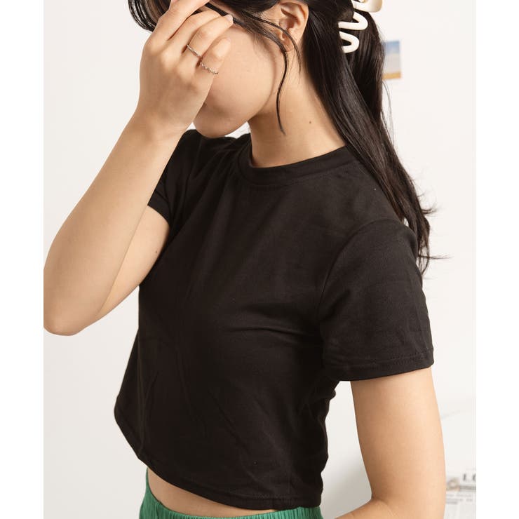 ショート丈tシャツ へそ出し 8色 | SHUSHU | 詳細画像1 