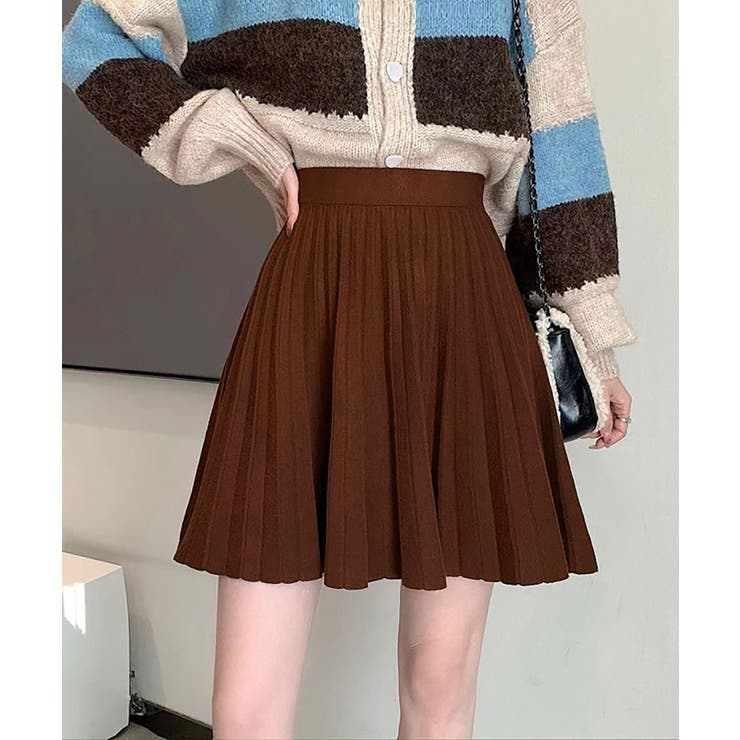 ニットプリーツミニスカート 編み レディース 韓国 | SHUSHU | 詳細画像6 