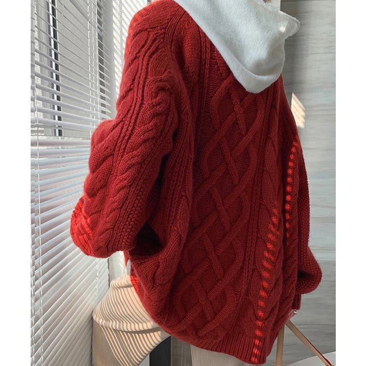 韓国風 ケーブル編み ニット | SHUSHU | 詳細画像2 