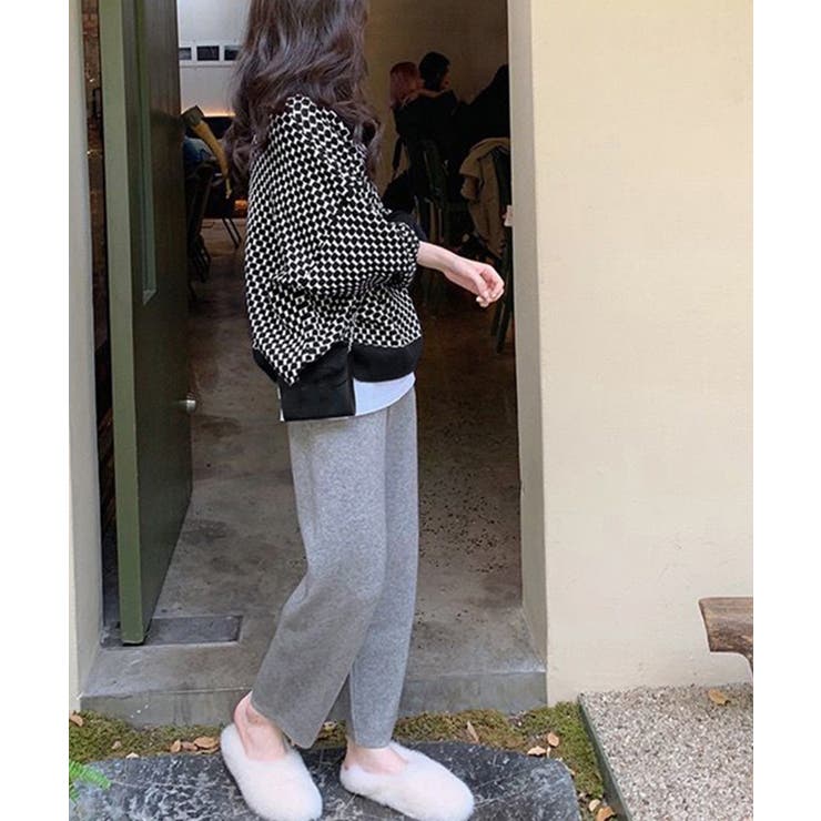 ブロックチェック柄 ニット トップス | SHUSHU | 詳細画像5 