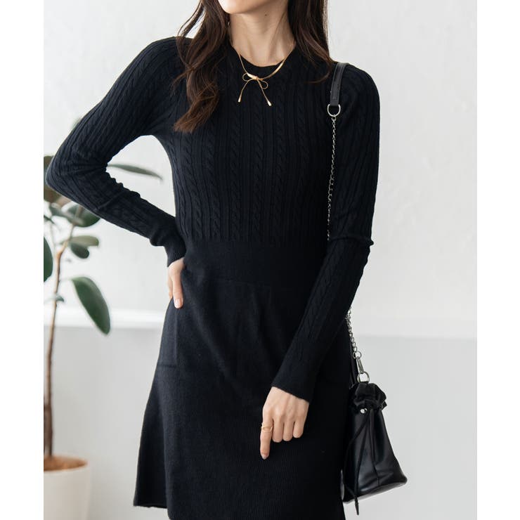 ニットワンピース レディース トップス | SHUSHU | 詳細画像1 