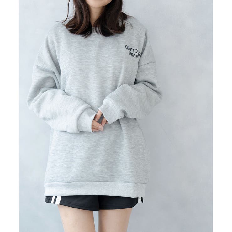 グレー | 裏起毛スエットトレーナー レディーストップス 秋冬新作 | SHUSHU