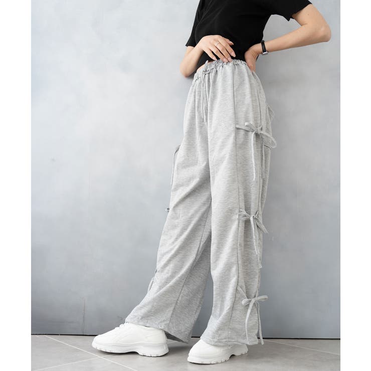 サイドリボンスウェットパンツ | SHUSHU | 詳細画像1 