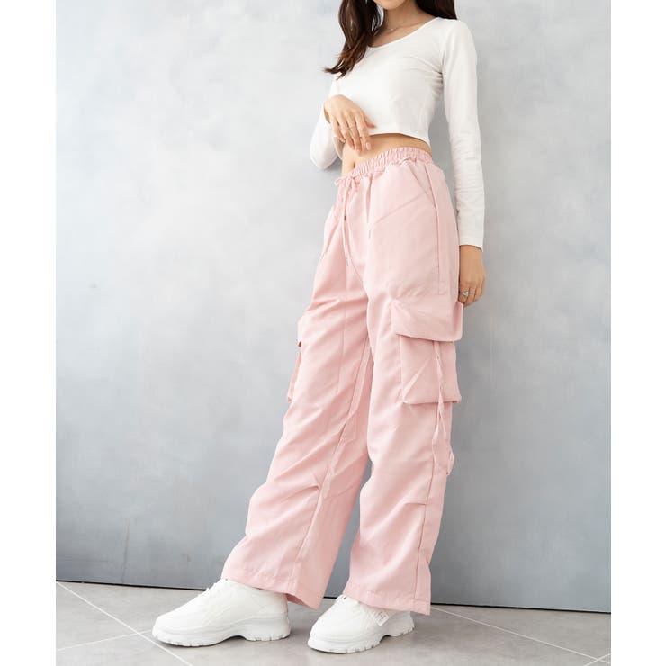 サイドポケット ドロスト カーゴ ワイドパンツ | SHUSHU | 詳細画像10 