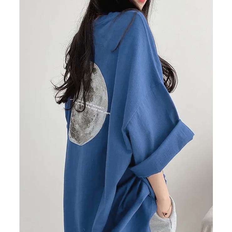 フルムーンプリントオーバーサイズＴシャツ | SHUSHU | 詳細画像8 