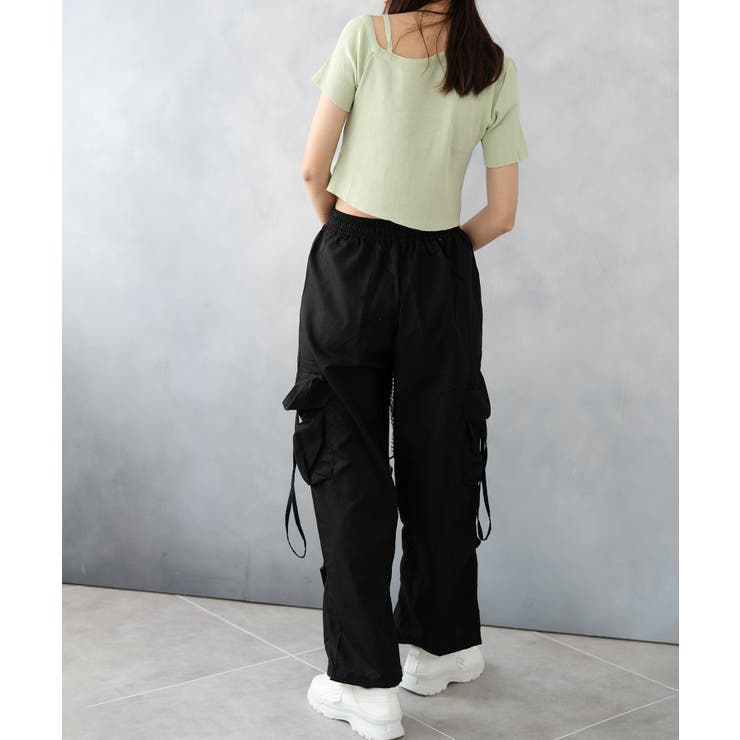 サイドポケット ドロスト カーゴ ワイドパンツ | SHUSHU | 詳細画像4 