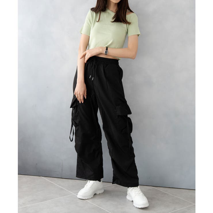 サイドポケット ドロスト カーゴ ワイドパンツ | SHUSHU | 詳細画像3 