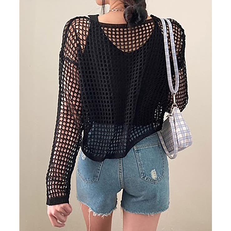 シアーカギ編みニット | SHUSHU | 詳細画像6 