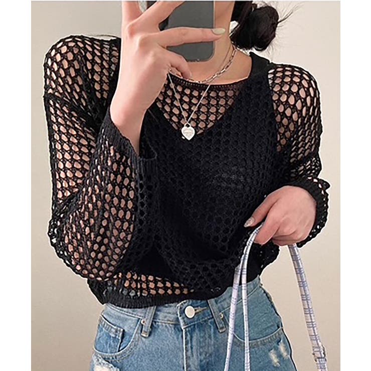 シアーカギ編みニット | SHUSHU | 詳細画像2 