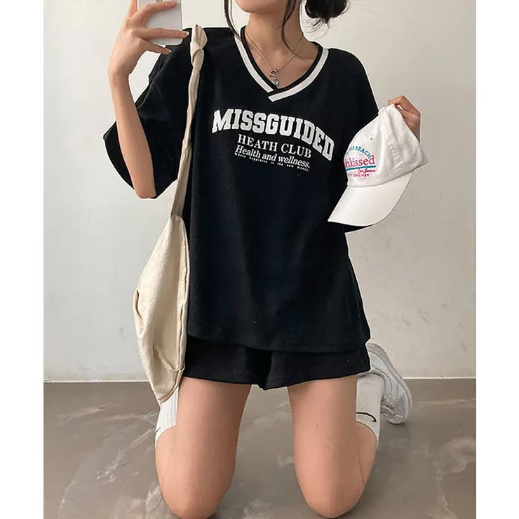 Vネックプリントセットアップ 上下セット セットアップ | SHUSHU | 詳細画像4 