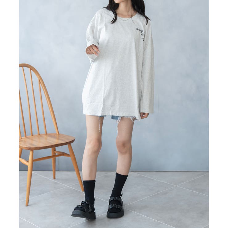 バックプリント ビックシルエット ロング Tシャツ | SHUSHU | 詳細画像17 