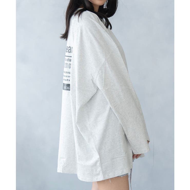 バックプリント ビックシルエット ロング Tシャツ | SHUSHU | 詳細画像16 